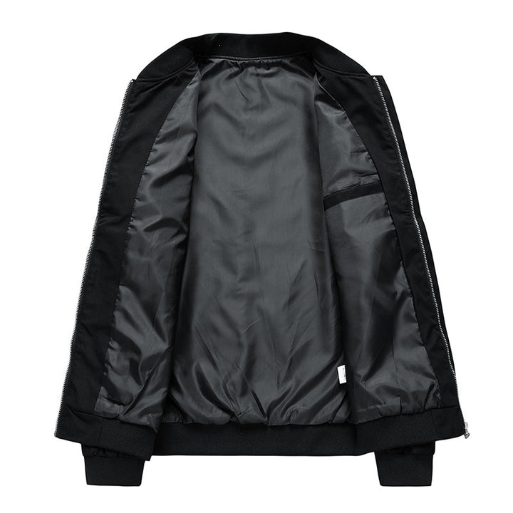 Men's transitional bomber jacket with contrast stitching and zipper Mune Fashion