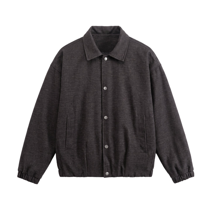 Men's short-cut wool blend blouson with concealed snap button placket Mune Fashion