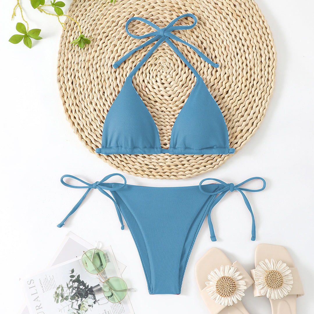 Women's Triangle Bikini with Adjustable Ties Mune Fashion