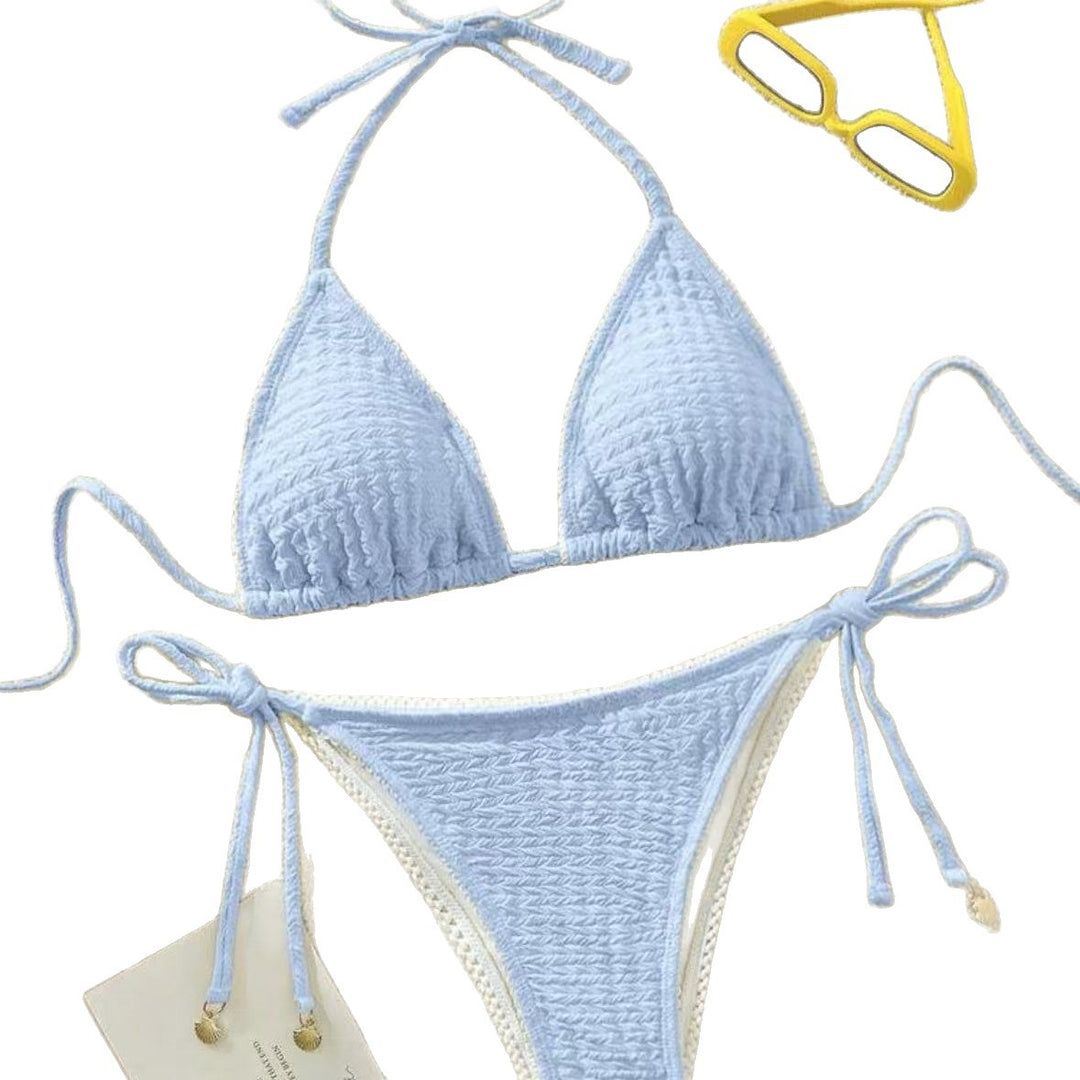 Women's Refined Triangle Bikini with Elegant Ruffle Design Mune Fashion