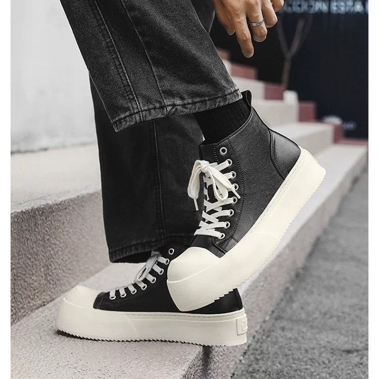 Ladies High Sneakers with Fashionable Platform and Robust Upper Material Mune Fashion