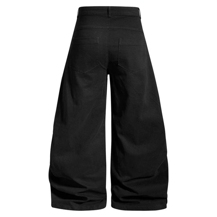 Women's Loose Balloon Cargo Pants with Draping and Metal Closure Details Mune Fashion