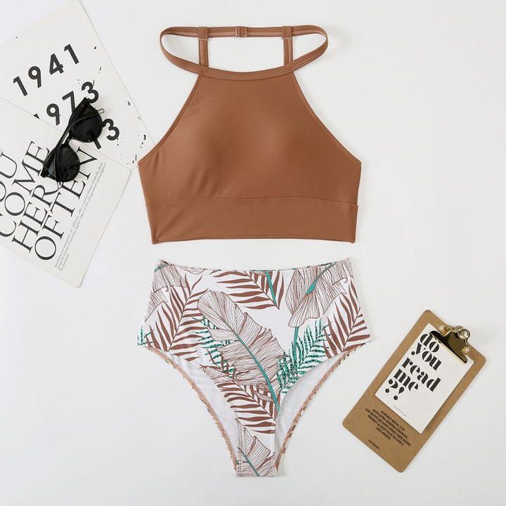 Women’s bikini set with high-cut bottoms and sporty top Mune Fashion