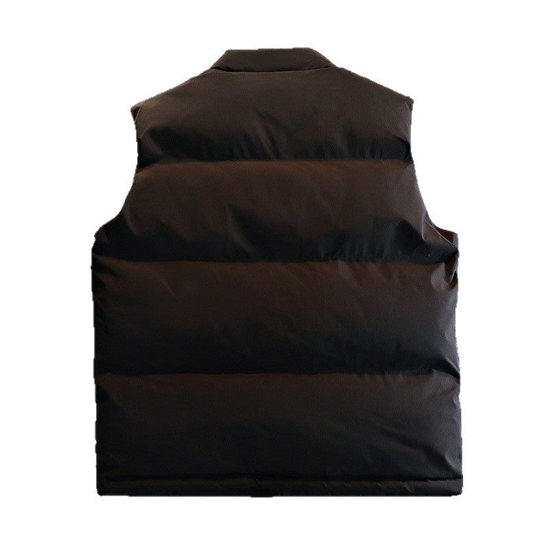 Men's Quilted Padded Gilet with High Stand Collar, Concealed Zip & Drawstring Hem Mune Fashion
