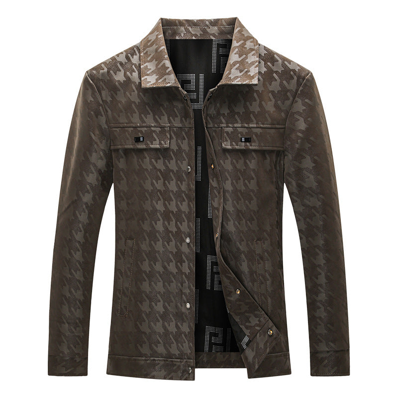 Men's fashion jacket with check pattern Mune Fashion