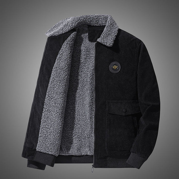 Men's Casual Quilted Jacket with Teddy Lining Mune Fashion 1787797413