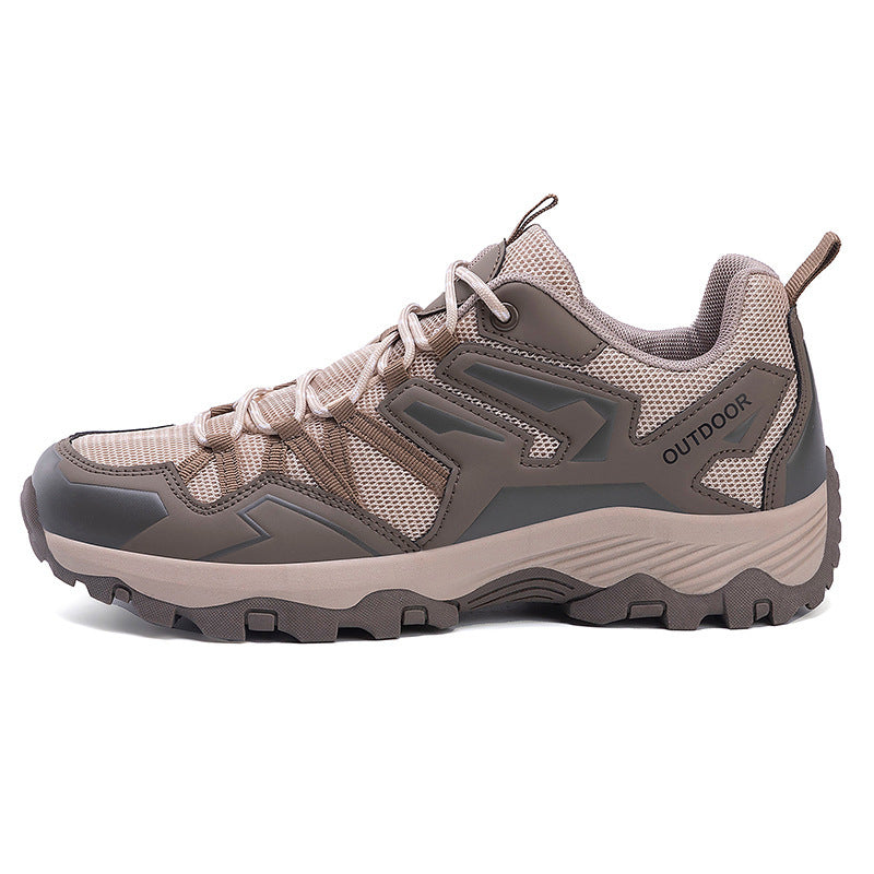 Men's robust trail and hiking sneaker with multi-terrain profile sole, breathable mesh upper, and reinforced toe cap Mune Fashion