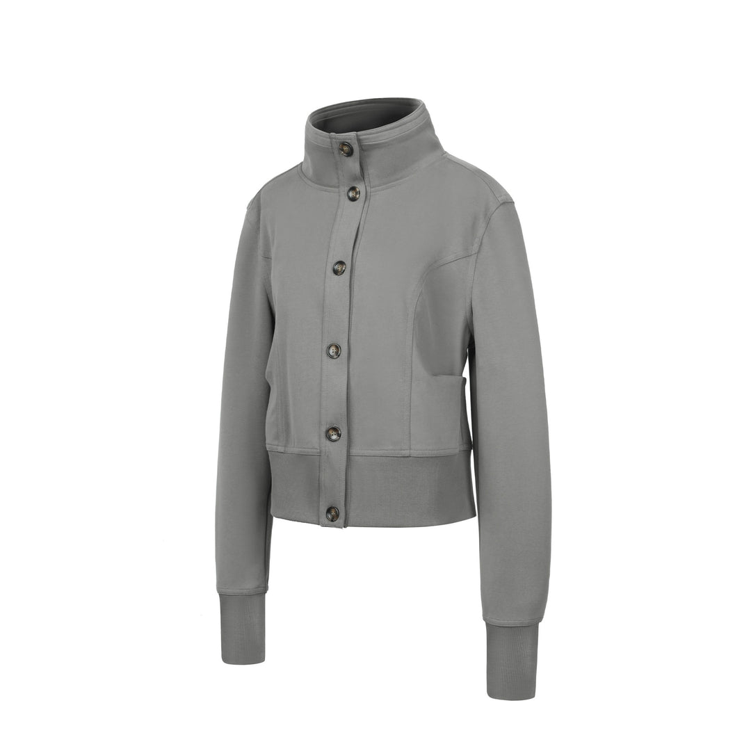 Women Fashionable Quilted Jacket with High Collar Mune Fashion