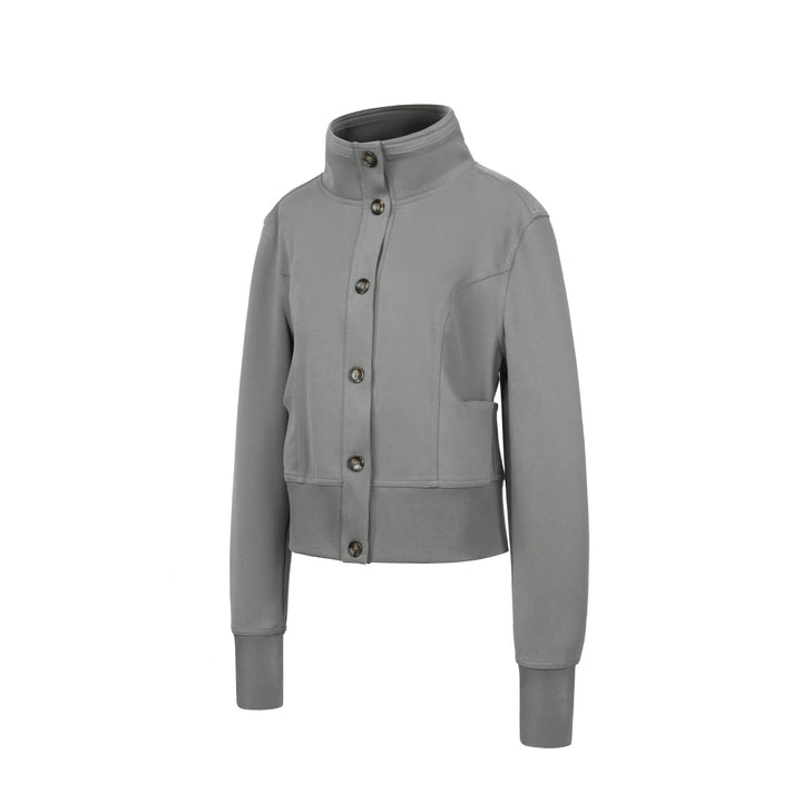 Women Fashionable Quilted Jacket with High Collar Mune Fashion