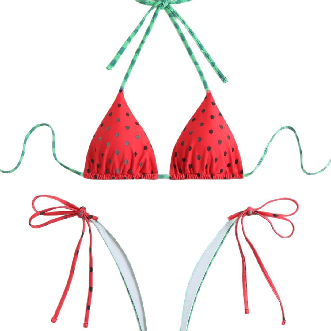 Ladies triangle bikini set with eye-catching fruit design Mune Fashion