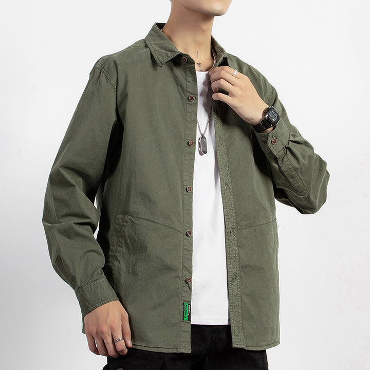 Men's Lightweight Cotton Field Shirt in Utility Design with Relaxed Fit Mune Fashion