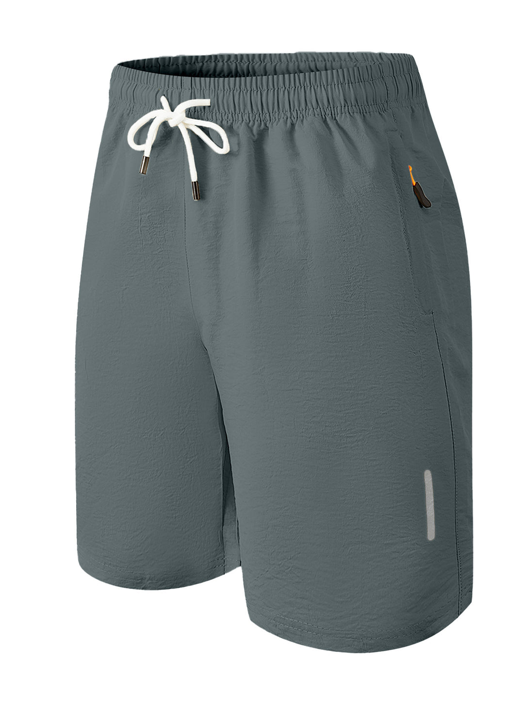 Men's nan ultralight quick-drying sports and swim shorts with elastic waistband drawstring zipper pocket and reflective detail Mune Fashion