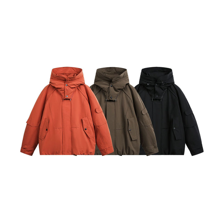 Men's Oversize Functional Parka with High Stand-Up Hood and Utility Pockets Mune Fashion