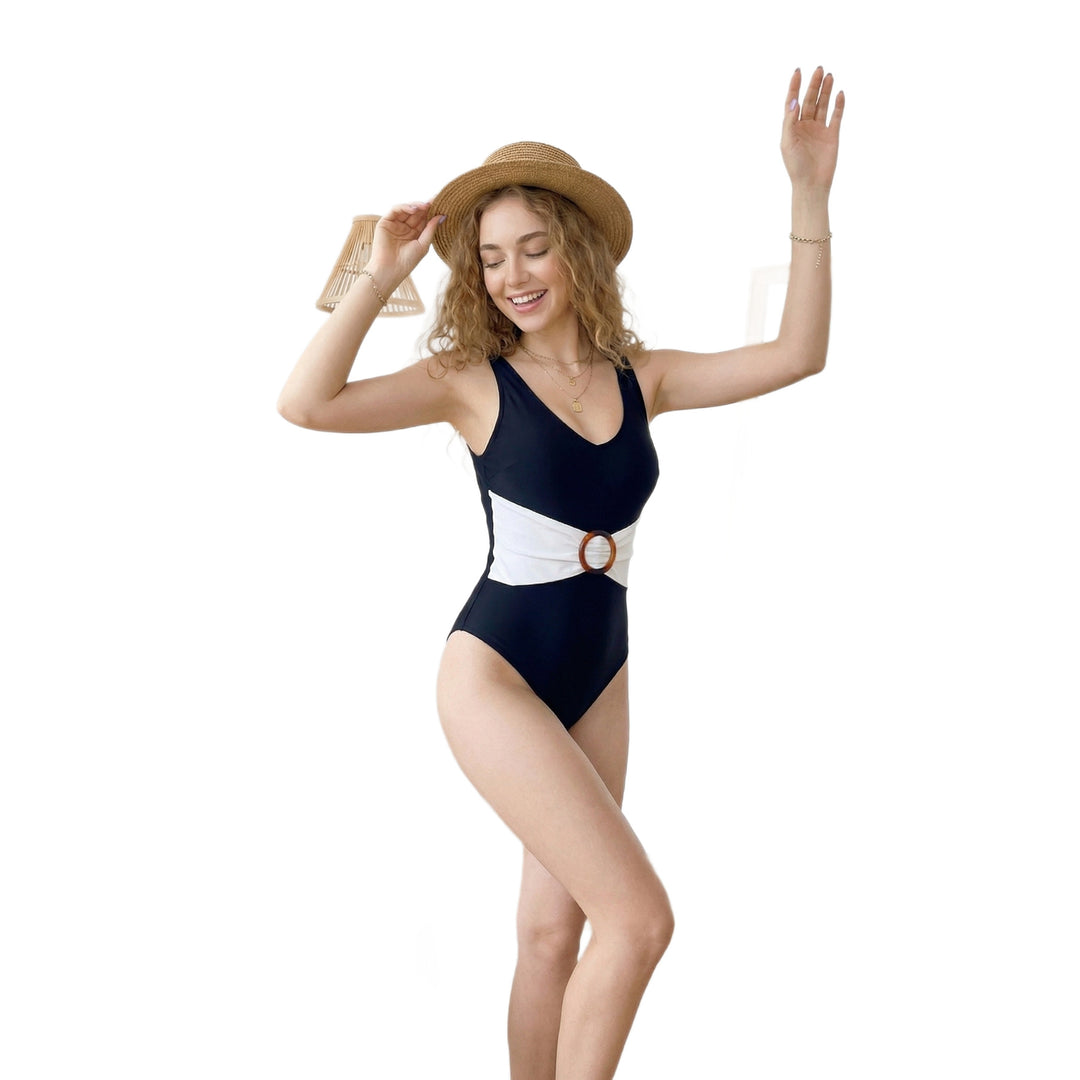 Ladies Elegant Jumpsuit with Removable Padding and Fashionable Accents Mune Fashion