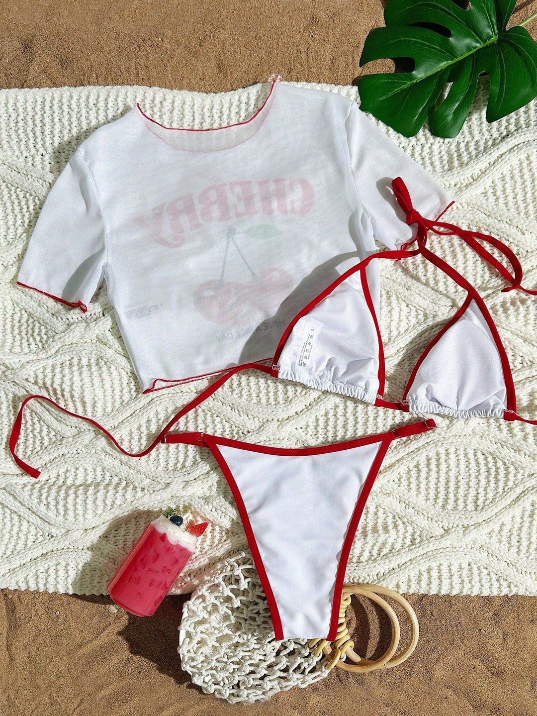 Women's bikini set with creative cherry design Mune Fashion