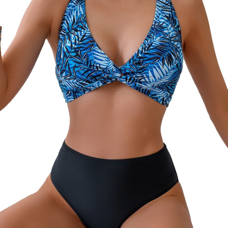 Ladies High-Cut Bikini with Twist-Top Mune Fashion