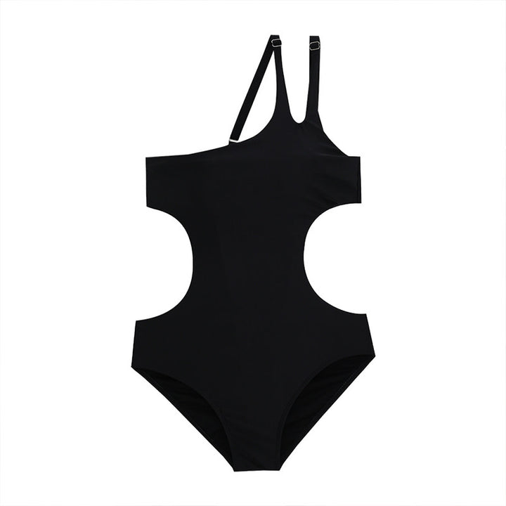 Women’s One-Piece Swimsuit with Asymmetric Cut and Deep Cut-Outs Mune Fashion