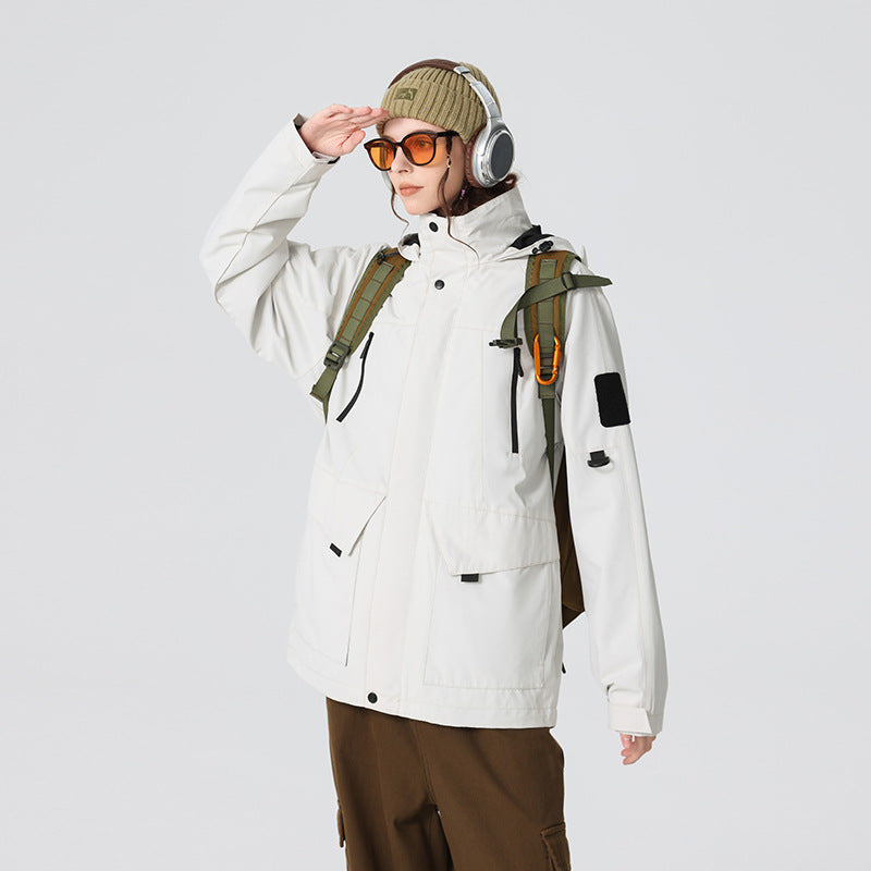 Men's technical waterproof outdoor jacket with hood, welded seams and concealed zippers Mune Fashion