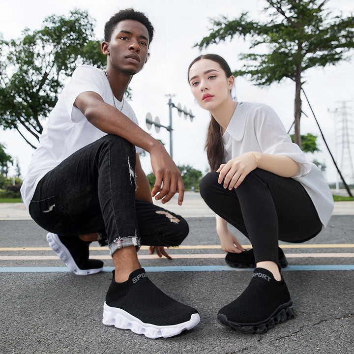 Unisex nan seamless knit slip-on with sock-like shaft and sculpted cushioning sole Mune Fashion