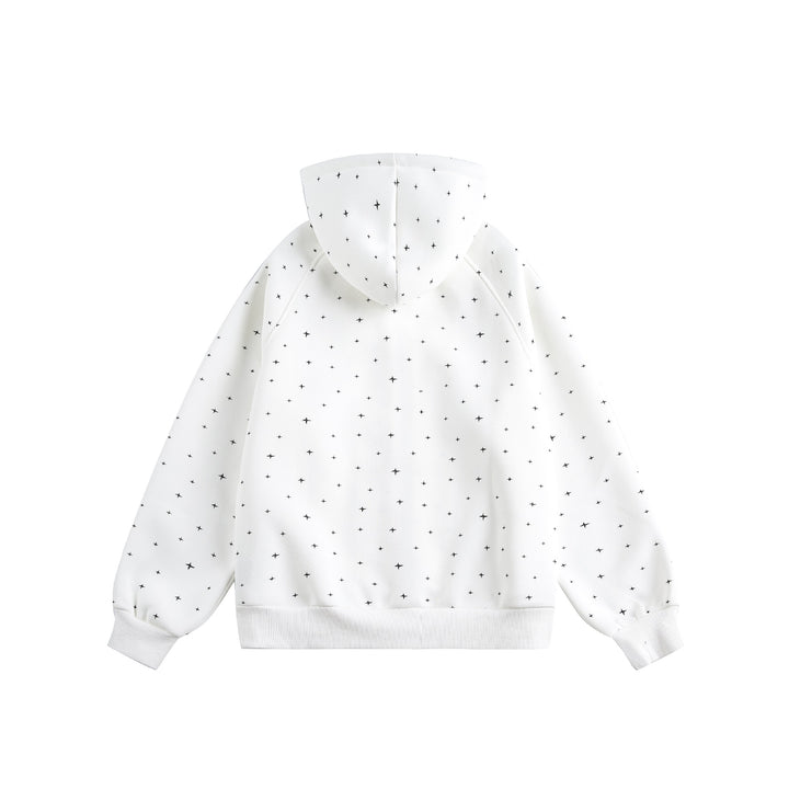 Unisex Oversized Hoodie Jacket with Star Print and Full Zip Mune Fashion