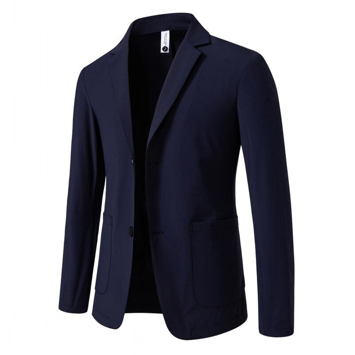Men's tailored jersey blazer with stretch comfort and patch pockets Mune Fashion