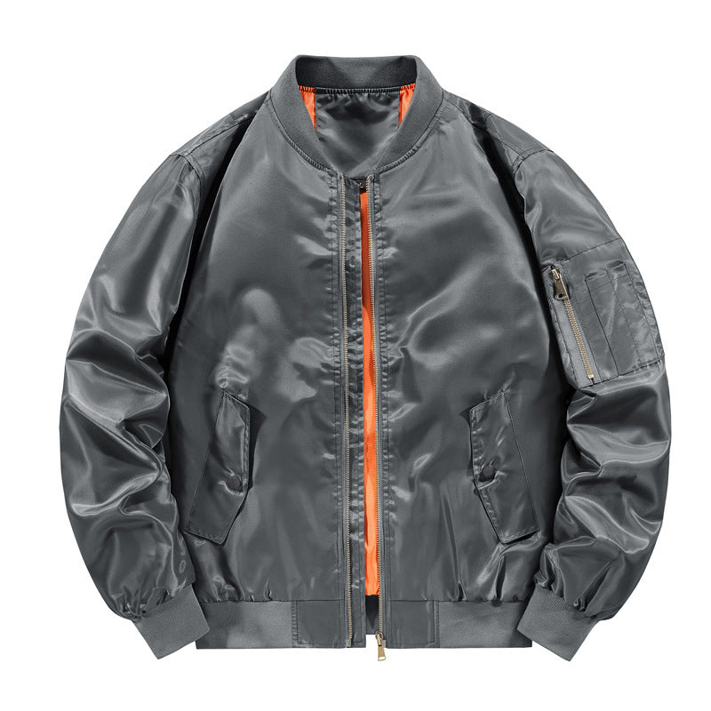 Men's lightweight pilot bomber with contrast lining and sleeve utility pocket Mune Fashion
