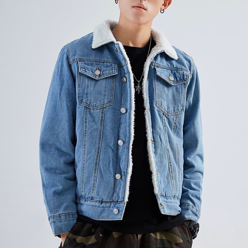 Men's Denim Jacket with Cozy Lining Mune Fashion