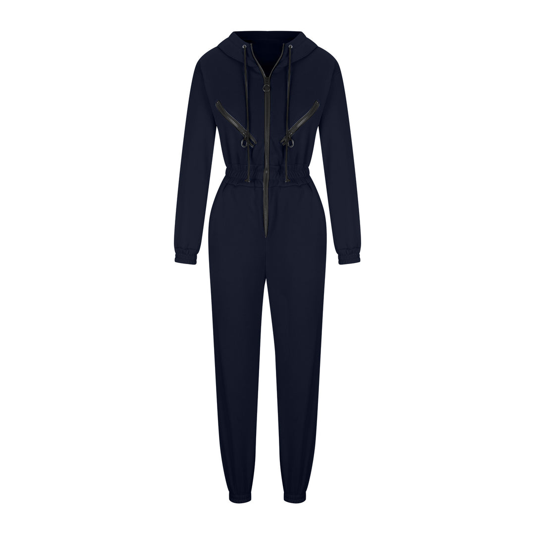 Women's short half-zip loungewear set with elastic waistband and oversized fit Mune Fashion