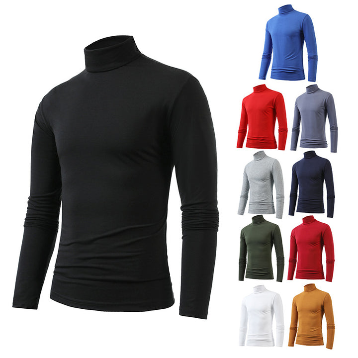 Men's slim turtleneck long sleeve shirt made of fine cotton stretch Slim Fit Mune Fashion