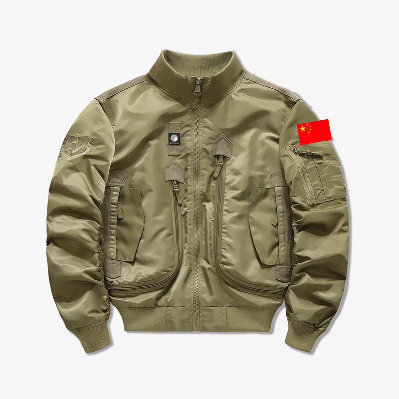Men's Fashionable Bomber Jacket with Multiple Pockets Mune Fashion