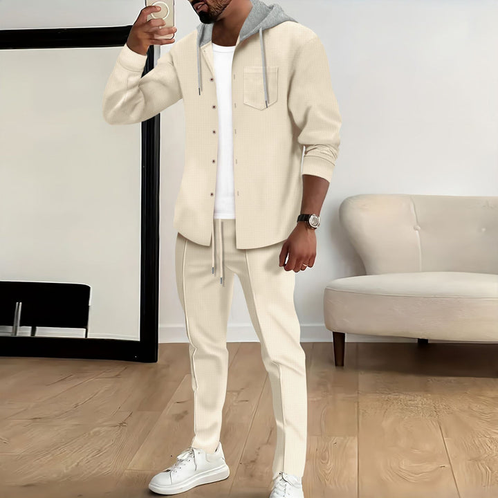 Men's structured overshirt with hood and matching relaxed pants Mune Fashion