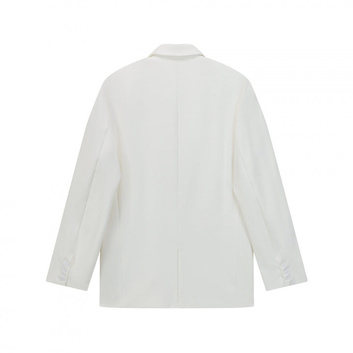 Unisex Boxy Oversized Blazer with Notch Lapel and Flap Pockets Mune Fashion