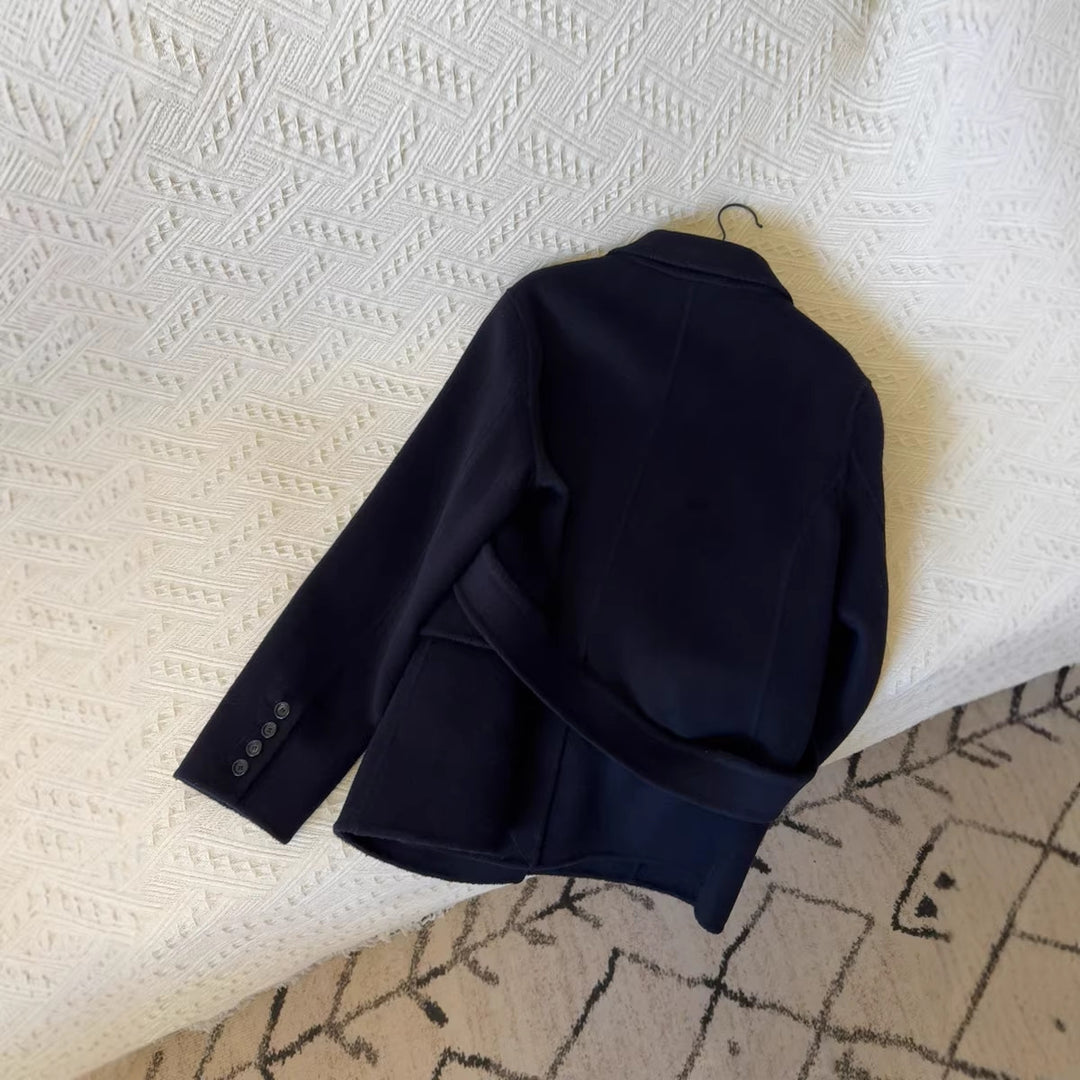 Women Elegant Double-breasted Jacket Mune Fashion