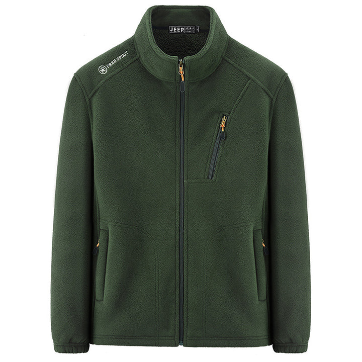 Men's thermal fleece jacket with Sherpa lining, stand-up collar and zippered pockets Mune Fashion