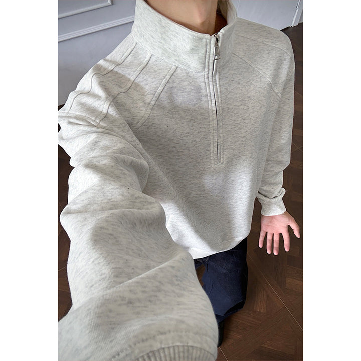Men's sporty sweatshirt with stand-up collar Mune Fashion