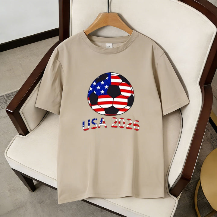 Unisex nan Fan-T-Shirt with large-area USA football print and soft cotton jersey Mune Fashion