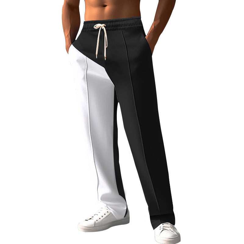 Men's casual jogging pants with asymmetric cut and elastic waistband Mune Fashion