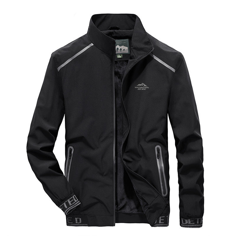Men's performance softshell jacket with warming fleece lining, wind and water-repellent membrane, and reflective accents Mune Fashion