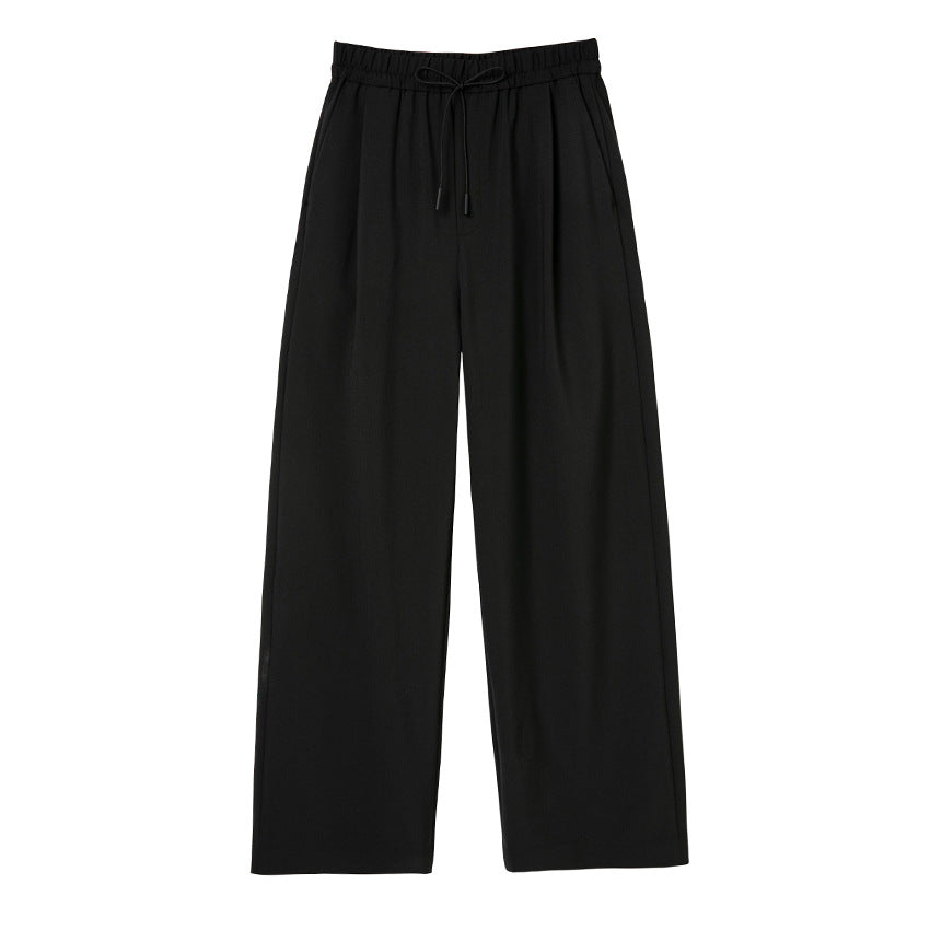 Women's wide Palazzo pants with elastic waistband and drawstring Mune Fashion