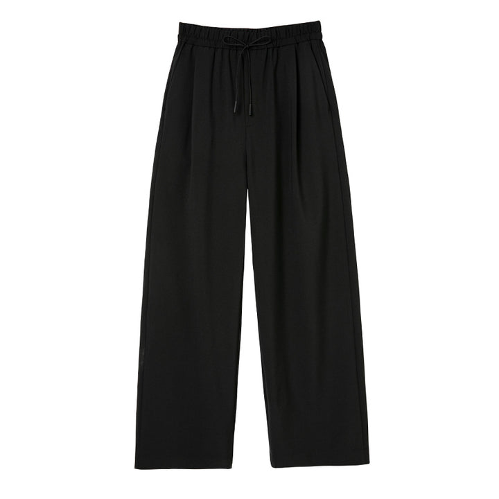 Women's wide Palazzo pants with elastic waistband and drawstring Mune Fashion