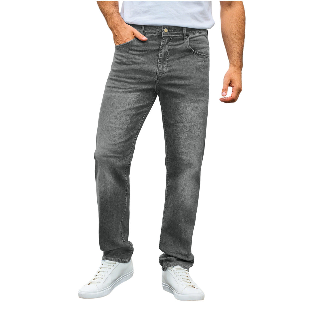 Men's casual straight-leg jeans with mid-rise and comfort stretch Mune Fashion