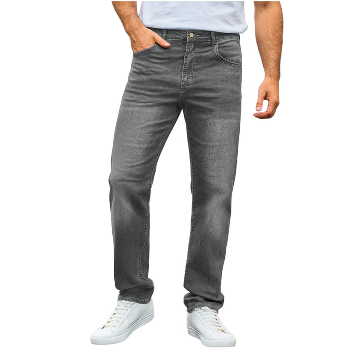 Men's casual straight-leg jeans with mid-rise and comfort stretch Mune Fashion