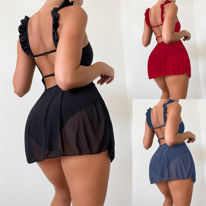 Women Playful Swimsuit with Ruffle Details Mune Fashion