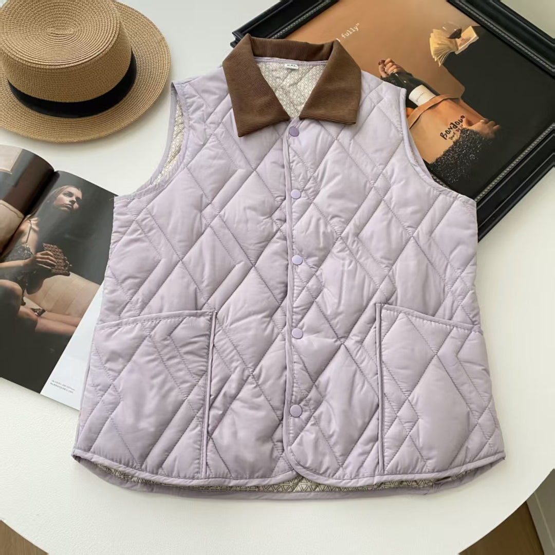 Ladies Elegant Quilted Vest Mune Fashion