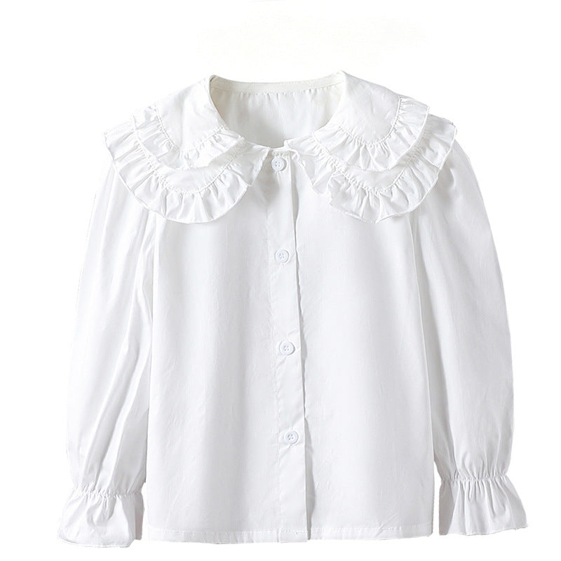 Girls elegant blouse with ruffle details Mune Fashion