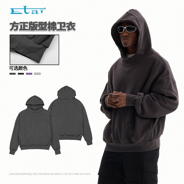 Unisex Minimalist Hoodie in Clean Look with Reinforced Collar Mune Fashion