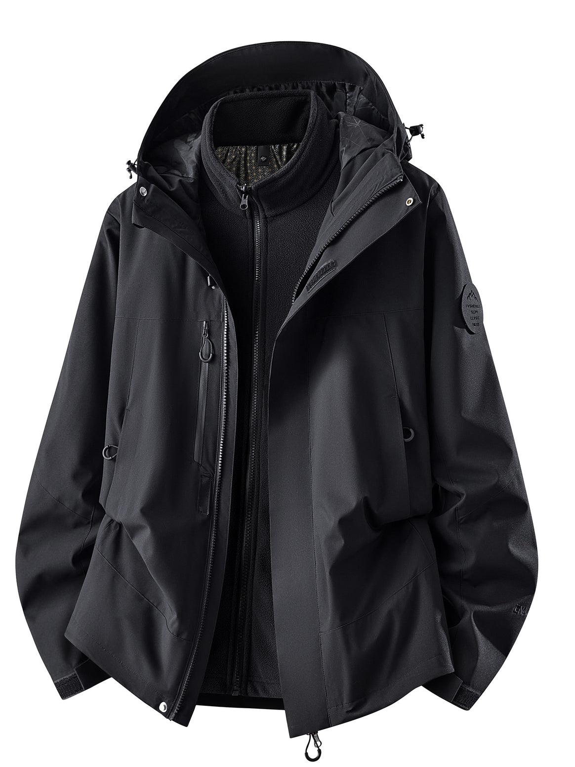 Men's waterproof outdoor jacket with removable fleece inner jacket Mune Fashion