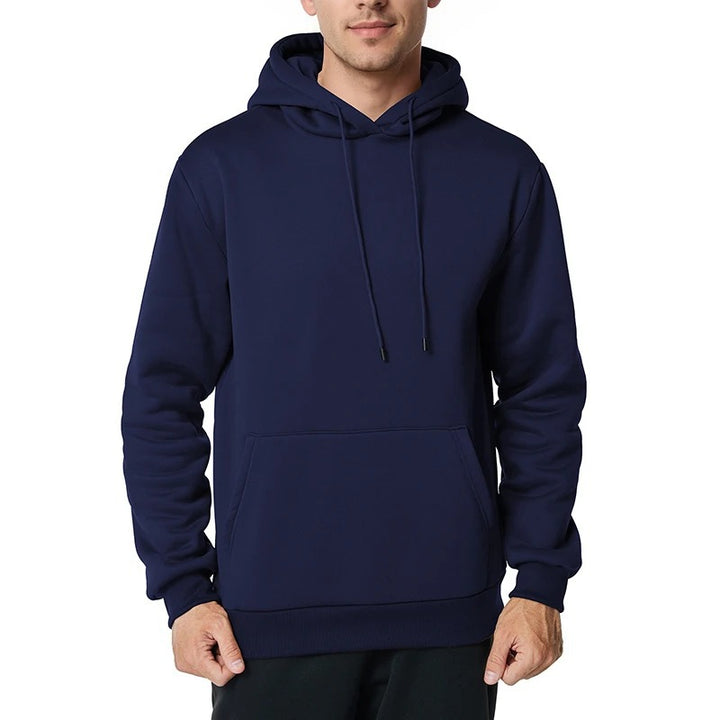 Men's nan minimalist hoodie with soft fleece lining and kangaroo pocket Mune Fashion