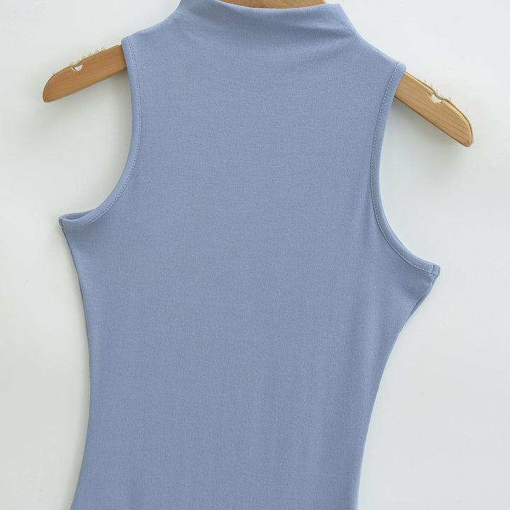 Ladies Figured Close-Fitting Midi Dress with Integrated Bolero and Stand-Up Collar Mune Fashion