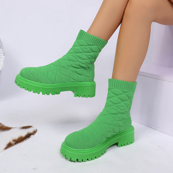Women's Stylish and Comfortable Knitted Boots Mune Fashion